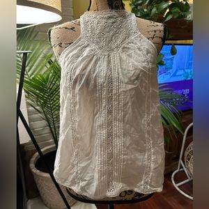 Joie sleeveless lace top